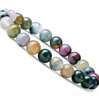 Natural 8mm Indian Agate / Fancy Jasper Crystal Energy Stone